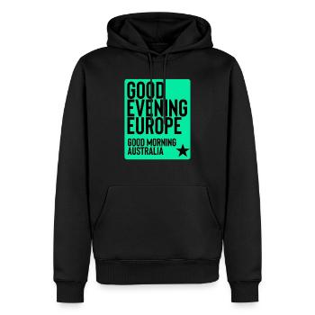 Eurovision - Männer Premium Bio Hoodie - Schwarz - Vorne - Nico (187cm)