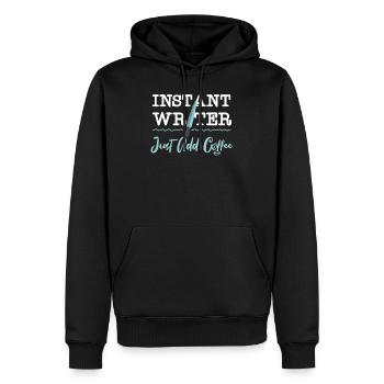 Writing Coffee Quill Novel Writer - Männer Premium Bio Hoodie - Schwarz - Vorne - Nico (187cm)