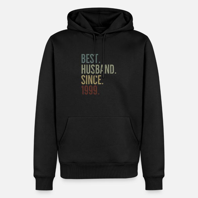 Bester Ehemann seit 1999 - Männer Premium Bio Hoodie - Schwarz