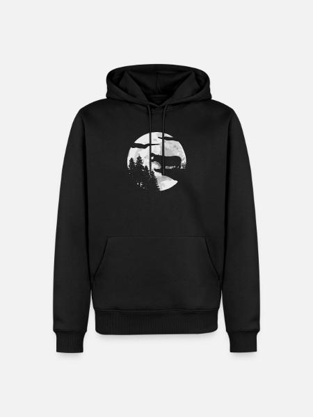 Nilpferd Hippo Flusspferd - Männer Premium Bio Hoodie - Schwarz