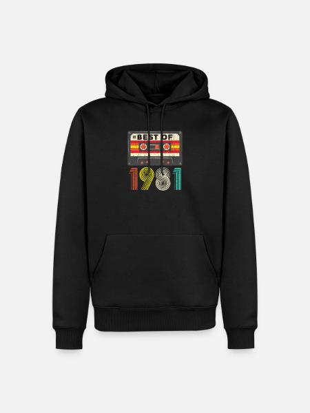 Best Of 1981 - Männer Premium Bio Hoodie - Schwarz