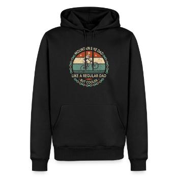 Mountain Bike Dad - Mountain bikers - Men’s Premium Organic Hoodie - black - Front - Nico (187cm)