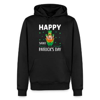 Happy Saint Patrick´s Day - Männer Premium Bio Hoodie - Schwarz - Vorne - Nico (187cm)