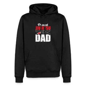 Proud Jiu Jitsu Dad Jiu Jitsu BJJ MMA Jujitsu - Männer Premium Bio Hoodie - Schwarz - Vorne - Nico (187cm)