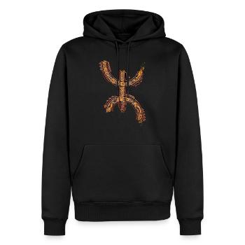 Z IMAZIGHEN TIFINAGH KABYLE KERAMIK MOTIVE - Männer Premium Bio Hoodie - Schwarz - Vorne - Nico (187cm)