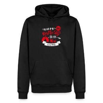 Happy 3rd Birthday New Lung Lung Transplant - Men’s Premium Organic Hoodie - black - Front - Nico (187cm)