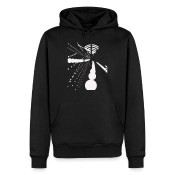 Gift lines Wi-Fi - Men’s Premium Organic Hoodie - black - Front - Nico (187cm)