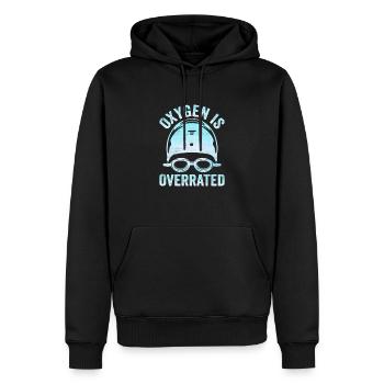 Oxygen Is Overrated Funny Swimming Swim Team - Männer Premium Bio Hoodie - Schwarz - Vorne - Nico (187cm)
