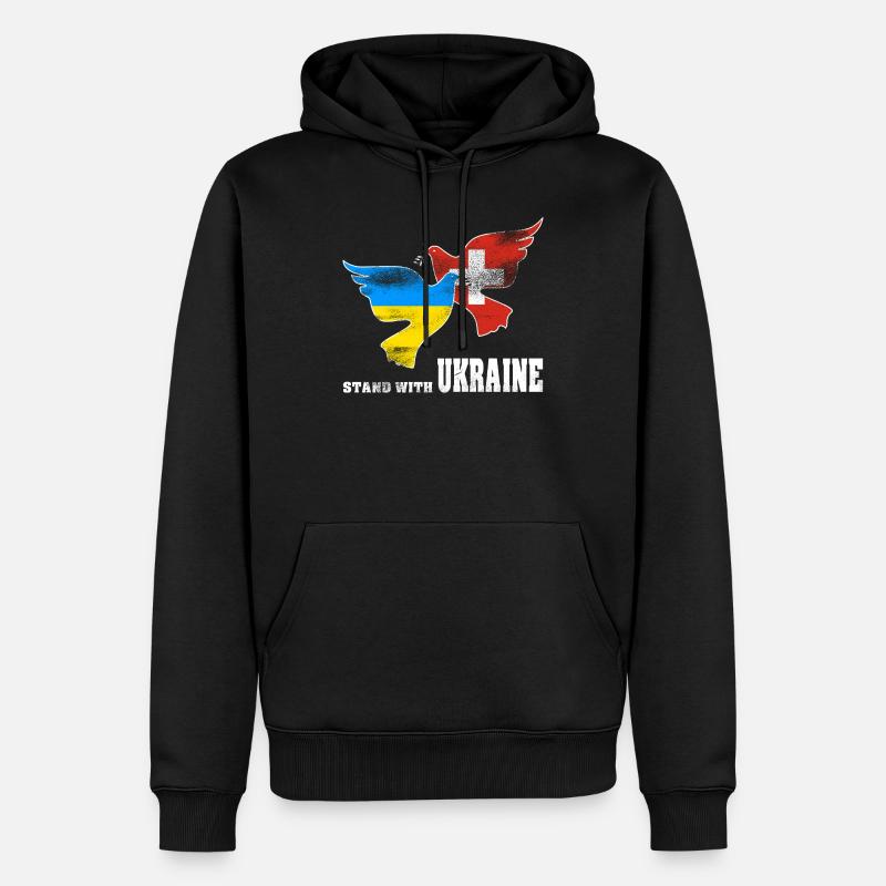 Ukraine - Sweat à capuche Premium bio Homme - noir