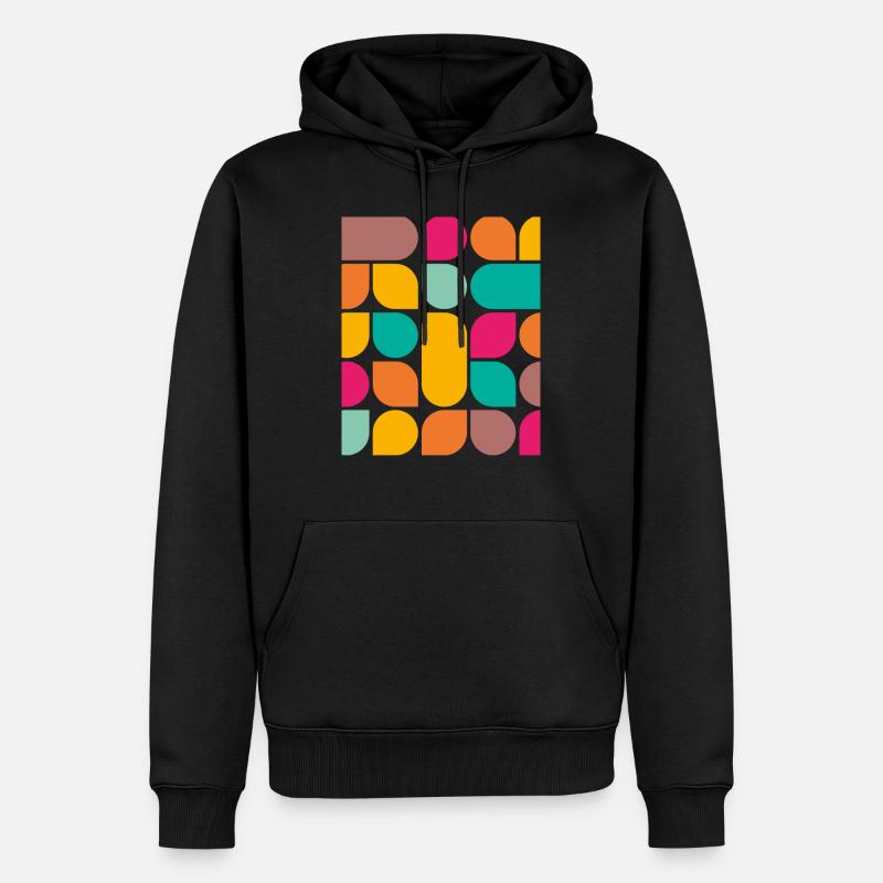 Abstrakte Formen - Männer Premium Bio Hoodie - Schwarz