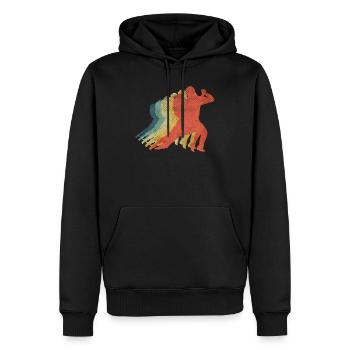 Tango Dance Retro Vintage Color - Sweat à capuche Premium bio Homme - noir - Devant - Nico (187cm)