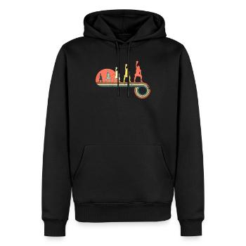 Kettlebell Cross Training Gym Mädchen Vintage - Männer Premium Bio Hoodie - Schwarz - Vorne - Nico (187cm)