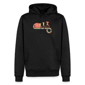 Hiphop Girl Break Dance Music Vintage Puesta de - Sweat à capuche Premium bio Homme - noir - Devant - Nico (187cm)
