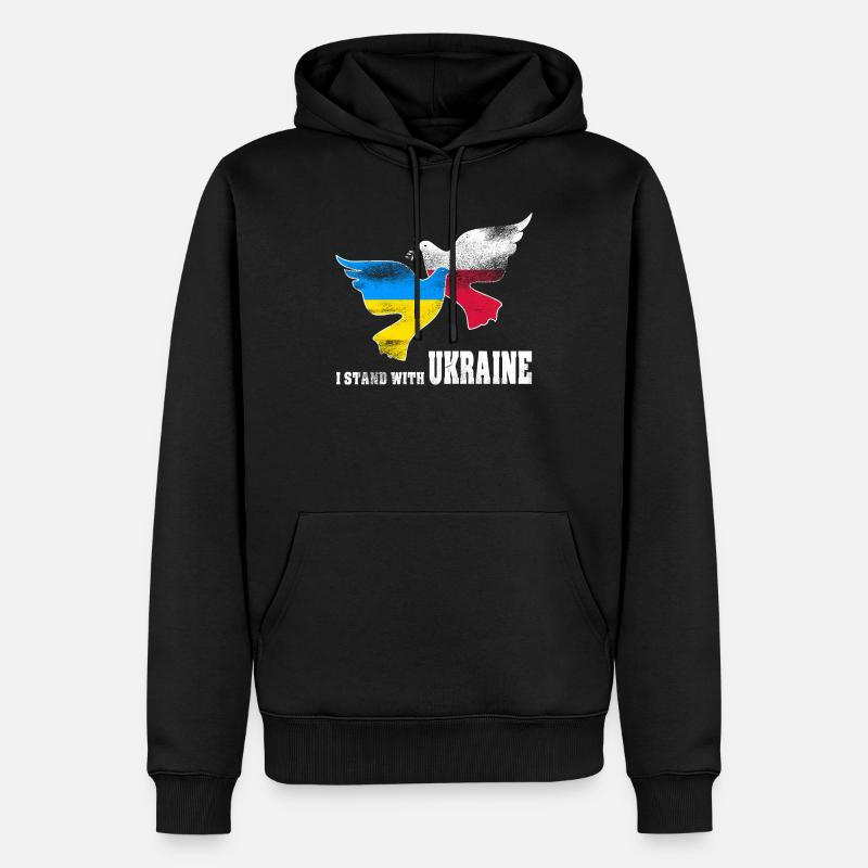 Ukraina - Sweat à capuche Premium bio Homme - noir
