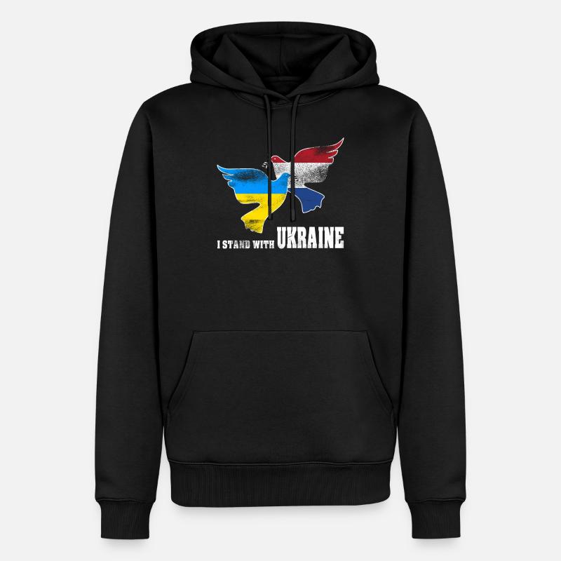Ukraine - Sweat à capuche Premium bio Homme - noir