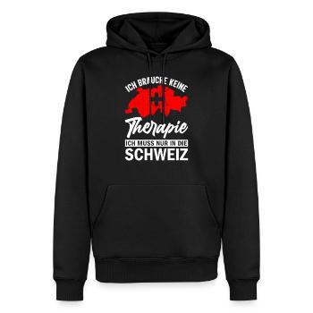 Suisse - Sweat à capuche Premium bio Homme - noir - Devant - Nico (187cm)