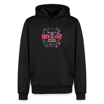 Féminisme féministe Égalité des droits des femmes - Sweat à capuche Premium bio Homme - noir - Devant - Nico (187cm)
