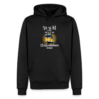 Strassenbahn Typ GT8N Straßenbahn Geschenk - Männer Premium Bio Hoodie - Schwarz - Vorne - Nico (187cm)