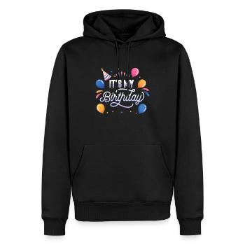 It's my birthday - Men’s Premium Organic Hoodie - black - Front - Nico (187cm)