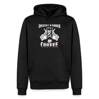 Instant Barber Just Add Coffee Hair Cutting Barbe - Männer Premium Bio Hoodie - Schwarz - Vorne - Nico (187cm)