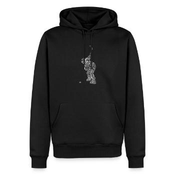 Cool Ice Hockey Art Funny Winter Sports Fan - Men’s Premium Organic Hoodie - black - Front - Nico (187cm)