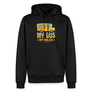 My Bus My Rules Yellow Bus School Bus Driver - Männer Premium Bio Hoodie - Schwarz - Vorne - Nico (187cm)