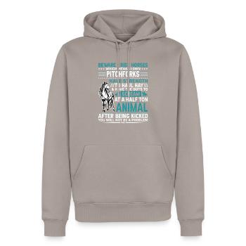 Horse, Horses, Horses Pony Riding Pony Farm, Hooves - Men’s Premium Organic Hoodie - taupe - Front - Nico (187cm)