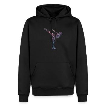 Patinage sur glace Patineuse artistique Silhouette Filles - Sweat à capuche Premium bio Homme - noir - Devant - Nico (187cm)