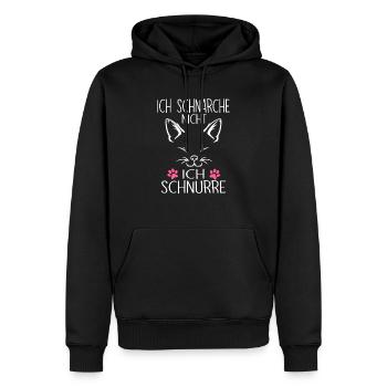 lustige Katze Katzen - Männer Premium Bio Hoodie - Schwarz - Vorne - Nico (187cm)