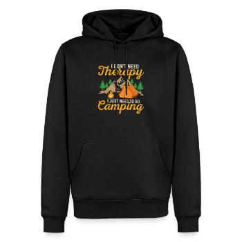 I Don't Need Therapy I Just Need To Go Camping Out - Men’s Premium Organic Hoodie - black - Front - Nico (187cm)