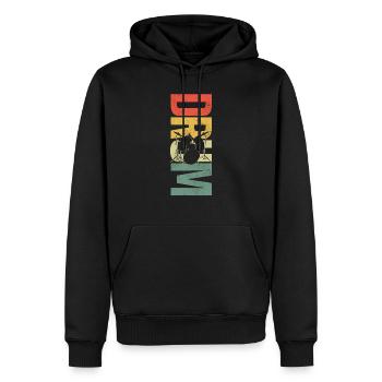 Drummer Drum Set Retro Vintage - Men’s Premium Organic Hoodie - black - Front - Nico (187cm)