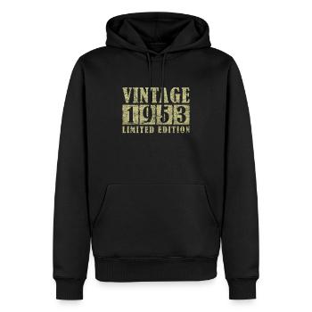 Vintage 1953 Retro - Männer Premium Bio Hoodie - Schwarz - Vorne - Nico (187cm)