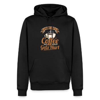 Give Me Coffee And Nobody Gets Hurt Caffinated Dr - Männer Premium Bio Hoodie - Schwarz - Vorne - Nico (187cm)