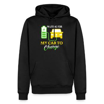 Waiting For My Car To Charge EV Car Driver Mobili - Männer Premium Bio Hoodie - Schwarz - Vorne - Nico (187cm)