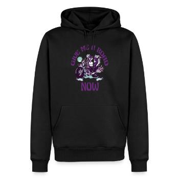Gib mir jetzt eine Straße - Männer Premium Bio Hoodie - Schwarz - Vorne - Nico (187cm)