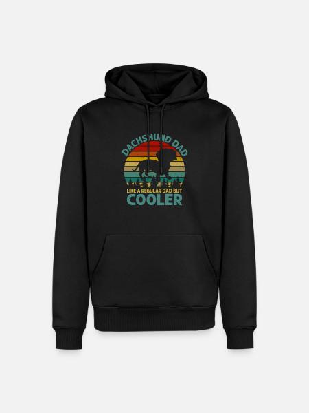 TECKEL PAPA TECKEL AMOUR TECKEL - Sweat à capuche Premium bio Homme - noir