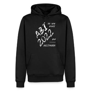 ABI 2022 bestanden Geschenk Andenken - Männer Premium Bio Hoodie - Schwarz - Vorne - Nico (187cm)
