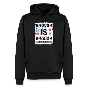 Assez, c’est assez - Mettre fin à la violence armée - Sweat à capuche Premium bio Homme - noir - Devant - Nico (187cm)