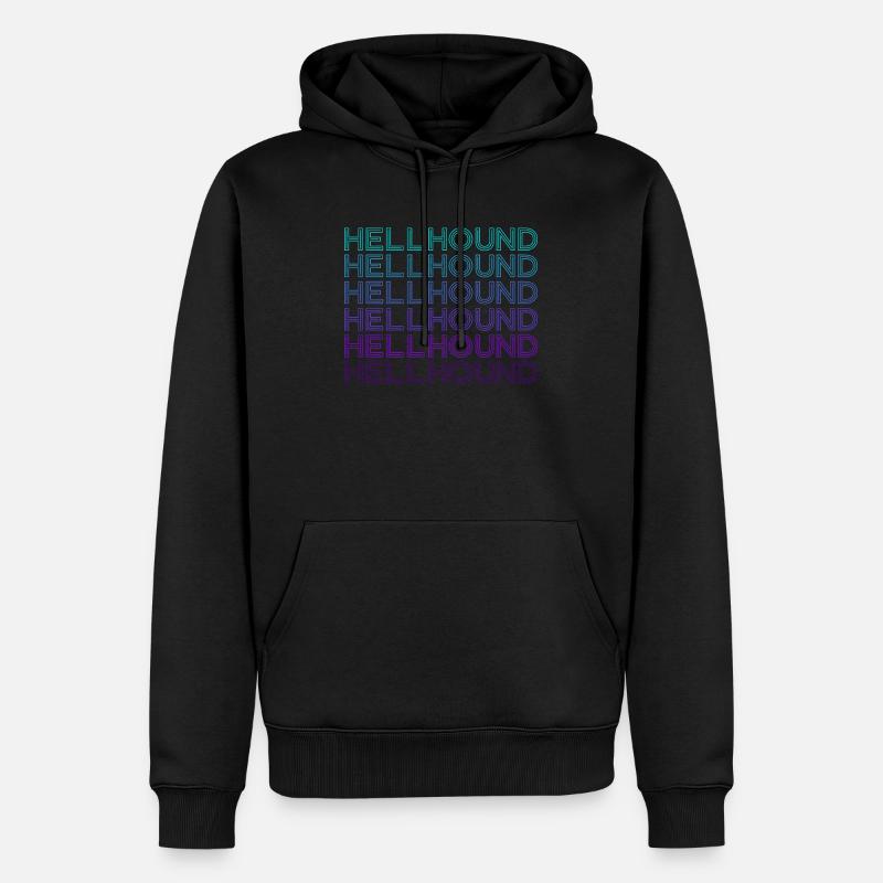 Hellhound Rétro - Sweat à capuche Premium bio Homme - noir