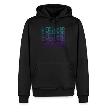 Rettungsschwimmer Retro - Männer Premium Bio Hoodie - Schwarz - Vorne - Nico (187cm)