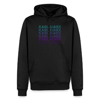 Karl Marx Communisme Rétro - Sweat à capuche Premium bio Homme - noir - Devant - Nico (187cm)