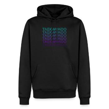 Taekwondo Retro - Männer Premium Bio Hoodie - Schwarz - Vorne - Nico (187cm)