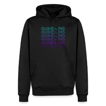 Cochon d’Inde Rétro - Sweat à capuche Premium bio Homme - noir - Devant - Nico (187cm)