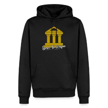 Né pour plaider avocat avocat - Sweat à capuche Premium bio Homme - noir - Devant - Nico (187cm)