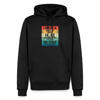 I made a bogey on each hole in a - Men’s Premium Organic Hoodie - black - Front - Nico (187cm)