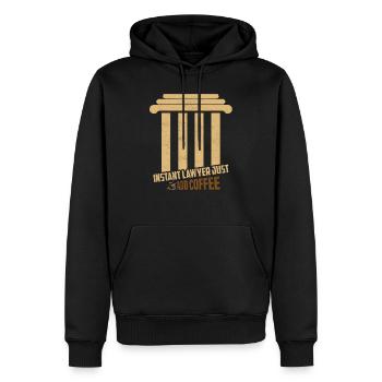 Instant Lawyer Il suffit d’ajouter Coffee Advocate Attorney - Sweat à capuche Premium bio Homme - noir - Devant - Nico (187cm)