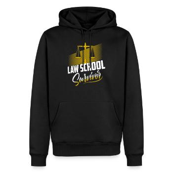 Avocat survivant de la faculté de droit Avocat - Sweat à capuche Premium bio Homme - noir - Devant - Nico (187cm)