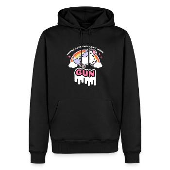 Pro Gun Control Anti-Waffengewalt zum Schutz von Kindern - Männer Premium Bio Hoodie - Schwarz - Vorne - Nico (187cm)