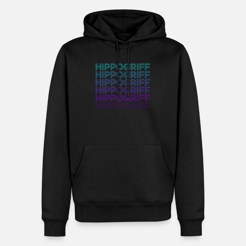 Hippogriffe Rétro - Sweat à capuche Premium bio Homme - noir