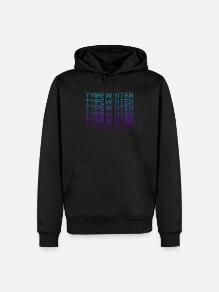 Machine à écrire Rétro - Sweat à capuche Premium bio Homme - noir